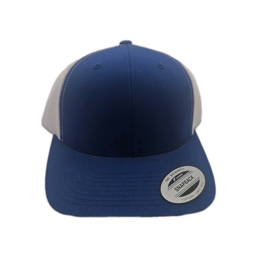 Men's Casual Blank Snapback  Blue / White  New Mesh